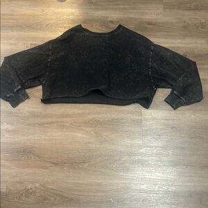 Black Cropped baggy long sleeve